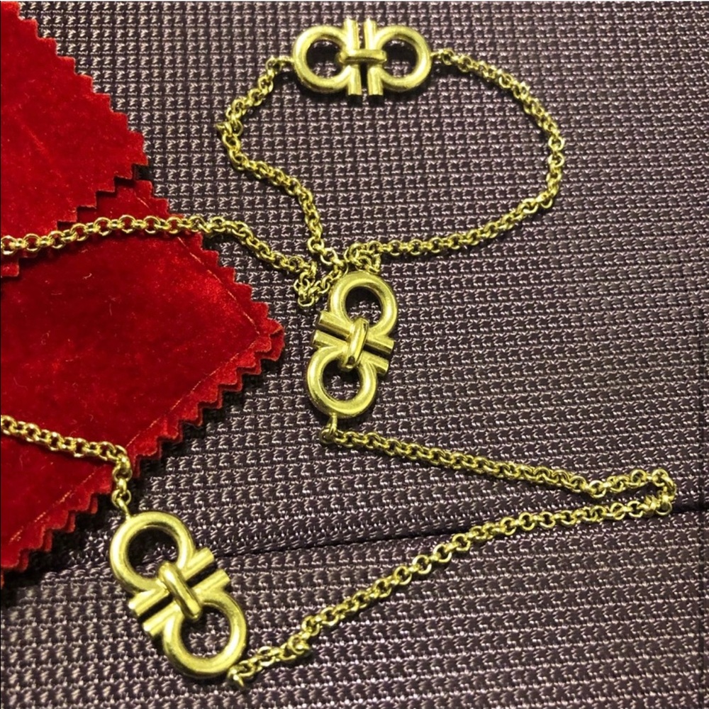 Salvatore Ferragamo necklace.